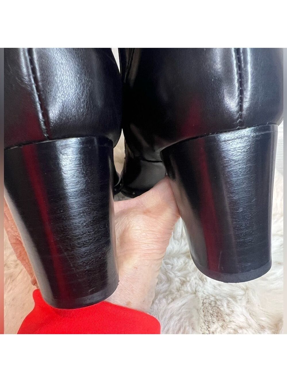 ❤️ LOUIS VUITTON🌷HOST PICK🌷LEATHER ANKLE BOOTS BLACK 6.5 (36.5) - Picture 7 of 16